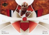 2007 Upper Deck Exquisite Collection Triple Patches #DR Dennis Rodman Gold Basketball Card