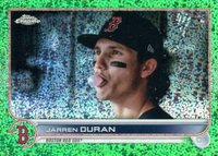 2022 Topps Chrome #113 Jarren Duran SP-Green Speckle Refractor Baseball Card