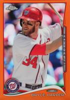 2014 Topps Chrome #150 Bryce Harper Batting-Orange Refractor Baseball Card