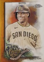 2022 Topps Allen & Ginter Chrome #86 Juan Soto Gold Refractor Baseball Card