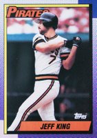 1990 Topps #454 Jeff King Baseball Card