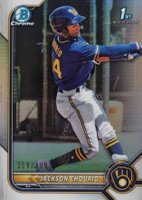 2022 Bowman Chrome Prospects #BCP79 Jackson Chourio Refractor Baseball Card