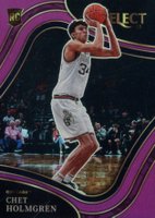 2022 Panini Chronicles Draft Picks Select #1 Chet Holmgren Purple Basketball Card