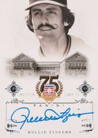 2014 Panini Hall of Fame 75th Anniversary Signatures #57 Rollie Fingers Baseball Card