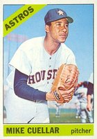 1966 Topps #566 Mike Cuellar Short Print Baseball Card