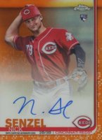 2019 Topps Chrome Rookie Autographs #RA-NS Nick Senzel Orange Refractor Baseball Card