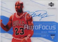 2003 Upper Deck Glass Auto Focus  #MJ Michael Jordan Basketball Card