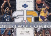 2002 Upper Deck Glass One Two Combo Jersey #MJKBC Jordan/Bryant Basketball Card
