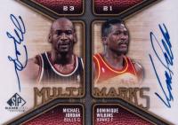 2009 SP Game Used Multi Marks Dual #MD-NS Dominique Wilkins/Michael Jordan Basketball Card