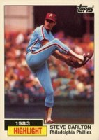 1984 Topps Tiffany #1 1983 Highlight:Carlton Baseball Card