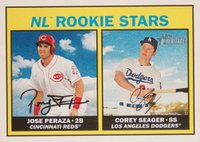 2016 Topps Heritage #168 Corey Seager/Jose Peraza Baseball Card