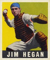 1948 Leaf #28 Jim Hegan Baseball Card