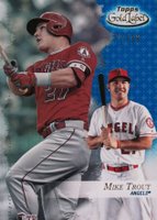 2017 Topps Gold Label #25 Mike Trout Class 2-Blue Baseball Card