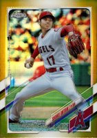 2021 Topps Chrome #159 Shohei Ohtani Gold Refractor Baseball Card