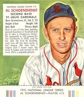 1953 Red Man Tobacco #12 Red Schoendienst Baseball Card
