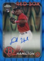 2024 Topps Chrome Rookie Autographs #RADHA David Hamilton Blue Raywave Refractor Baseball Card
