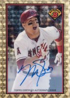 2014 Bowman 1989 Bowman Is Back Black Superfractor Autograph #MT Mike Trout Baseball Card