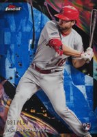 2024 Topps Finest #182 Nolan Schanuel Blue Refractor Baseball Card