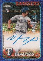 2024 Topps Chrome Rookie Autographs #RAWL Wyatt Langford Purple Speckle Refractor Baseball Card