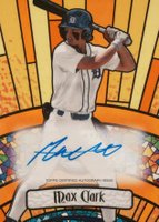 2023 Bowman Draft Bowman Glass Autograph #BGAMC Max Clark Orange Baseball Card