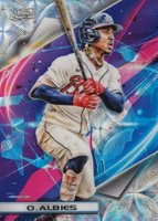 2022 Topps Cosmic Chrome #119 Ozzie Albies Nucleus Refractor Baseball Card