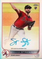 2022 Topps Chrome Rookie Autographs #RASS Spencer Strider Refractor Baseball Card