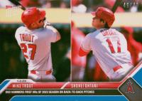 2023 Topps Now #36 Mike Trout/Shohei Ohtani Blue Baseball Card