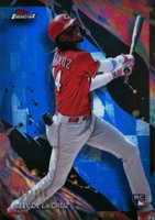 2024 Topps Finest #186 Elly de La Cruz Blue Refractor Baseball Card