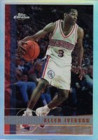 1997 Topps Chrome #54 Allen Iverson Refractor Basketball Card