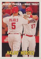 2016 Topps Heritage Combo Cards #CC-4 Albert Pujols/Mike Trout Baseball Card