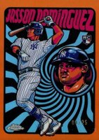 2024 Topps Chrome Ultraviolet All-Stars #UV8 Jasson Dominguez Orange Refractor Baseball Card