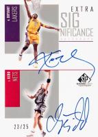 2002 SP Game Used Extra Significance #KB/JK Jason Kidd/Kobe Bryant Basketball Card