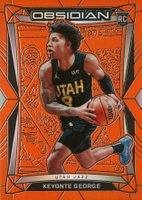 2023 Panini Obsidian #35 Keyonte George Electric Etch Orange Flood Basketball Card