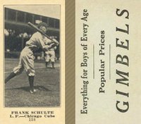1916 Gimbels #158 Frank Schulte Baseball Card