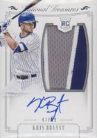 2015 Panini National Treasures #151 Kris Bryant Material Autograph Baseball Card
