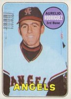 1969 Topps #653 Aurelio Rodriguez Photo is batboy Leonard Garcia Baseball Card