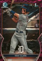 2023 Bowman Draft #BDC76 Max Clark Chrome-Fuchsia Lunar Baseball Card