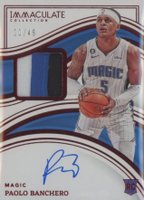 2022 Panini Immaculate Collection #105 Paolo Banchero Patch Autograph-Red Basketball Card