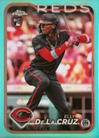 2024 Topps Chrome #44 Elly de La Cruz Aqua Refractor Baseball Card