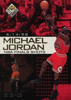 1998 Upper Deck Choice Preview NBA Finals Shot #6 Michael Jordan 6/14/98 Basketball Card