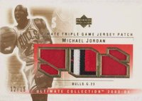 2003 Ultimate Collection Triple Jersey Patch #MJ-3P Michael Jordan Basketball Card