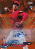 2018 Topps Chrome Update #HMT1 Shohei Ohtani Autograph-Orange Refractor Baseball Card
