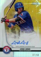 2020 Bowman Sterling Prospect Autographs #JJU Josh Jung Gold Refractor Baseball Card