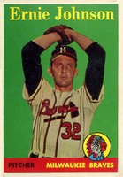 1958 Topps #78y Ernie Johnson Yellow Name Baseball Card