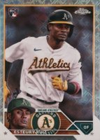 2023 Topps Chrome Logofractor Edition #99 Esteury Ruiz Baseball Card