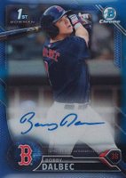 2016 Bowman Draft Chrome Draft Picks Autographs #CDABD Bobby Dalbec Blue Refractor Baseball Card