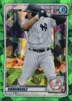 2020 Bowman Draft Chrome Sapphire Edition #BD151 Jasson Dominguez Green Baseball Card