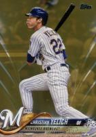 2018 Topps Update #US248 Christian Yelich Pinstripe Jersey-Gold Baseball Card