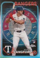 2024 Topps Chrome #122 Wyatt Langford Lightboard Logo Baseball Card