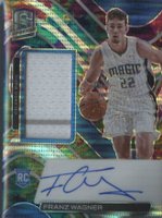 2021 Panini Spectra #191 Franz Wagner Jersey Autograph-Celestial Basketball Card